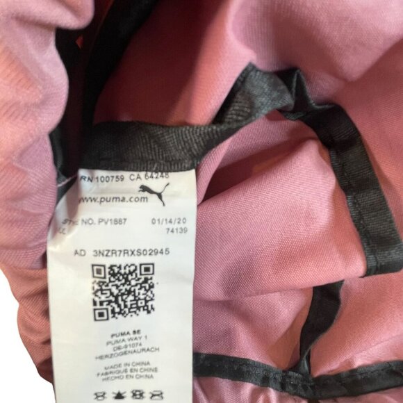 Puma Drawstring Backpack With Mesh Pocket Pink & Black - Picture 4 of 4